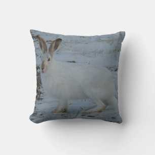 R23 Snowshoe Hare Throw Pillow