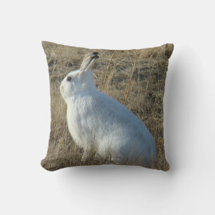 R25 Snowshoe Hare Throw Pillow