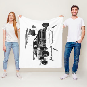 R34 SKYLINE ASSEMBLY FLEECE BLANKET