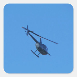R44 Helicopter Square Sticker