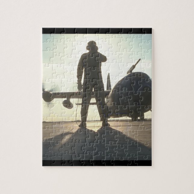 R.A.F. C-130 Hercules Transport_Military Aircraft Jigsaw Puzzle (Vertical)