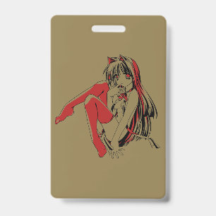 R & B Manga, Neko Catgirl Furry Loli Anime Badge