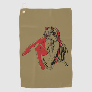 R & B Manga, Neko Catgirl Furry Loli Anime Golf Towel