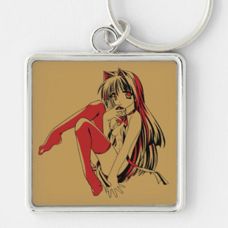 R & B Manga, Neko Catgirl Furry Loli Anime Keychain