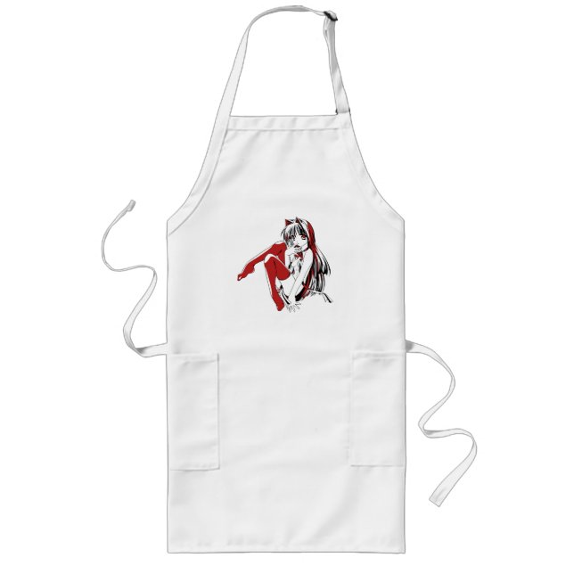 R & B Manga, Neko Catgirl Furry Loli Anime Long Apron (Front)