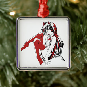 R & B Manga, Neko Catgirl Furry Loli Anime Metal Ornament