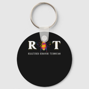 R Bee T RBT Registered Behavior Technician Keychain