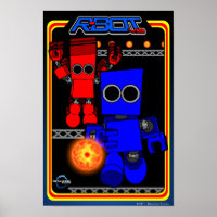 R-Bot VS. Retro Game Poster
