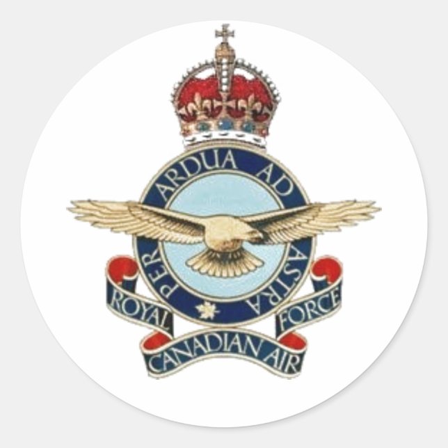 R.C.A.F. insignea 40's - 50's Classic Round Sticker (Front)