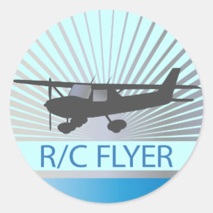 R/C Flyer Classic Round Sticker