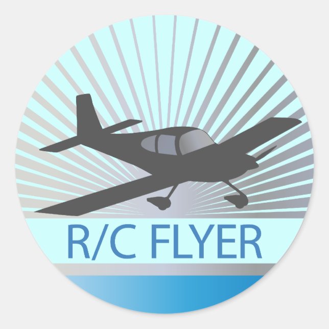 R/C Flyer Classic Round Sticker (Front)
