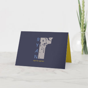 R Carte de remerciement de la collection initiale 