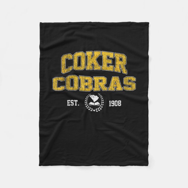 R College Cobras Arch Retro For Men Women  Fleece Blanket (Front)