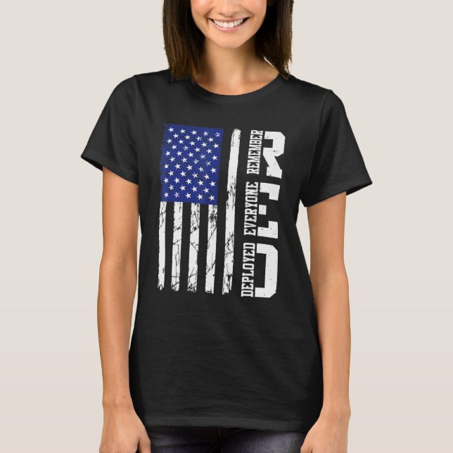 R E D  Friday Distressed US Flag Remember Everyone T-Shirt (Front)