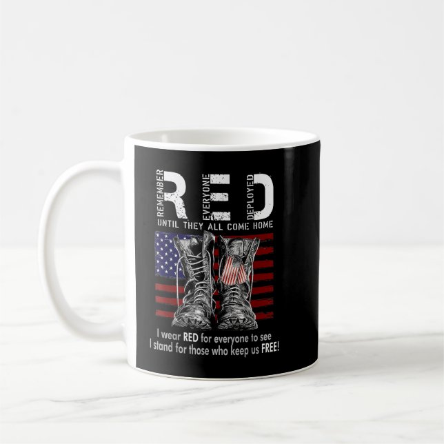 R.E.D Friday Military Remember Everyone Deployed  Coffee Mug (Left)