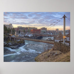R F P Pedestrian Bridge - Spokane Washington Poster