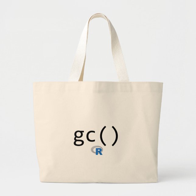 R Garbage Collector Large Tote Bag (Front)