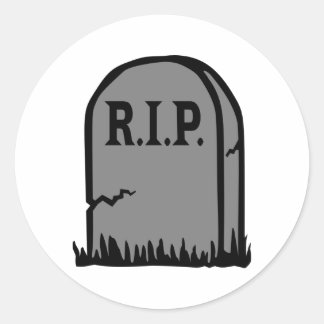R.I.P. - Death Classic Round Sticker