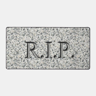 R.I.P. Design Granite Image Headstone Desk Mat