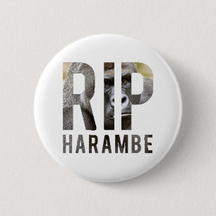 R.I.P Harambe Badge 2 Inch Round Button