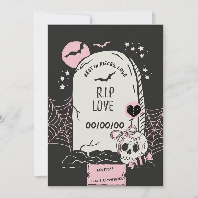 R.I.P. Love,Funny Anti-Valentine’s Day Card (Front)