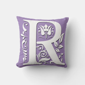 R Initial letter Monogram - Cushion
