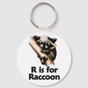R is for Raccoon Keychain