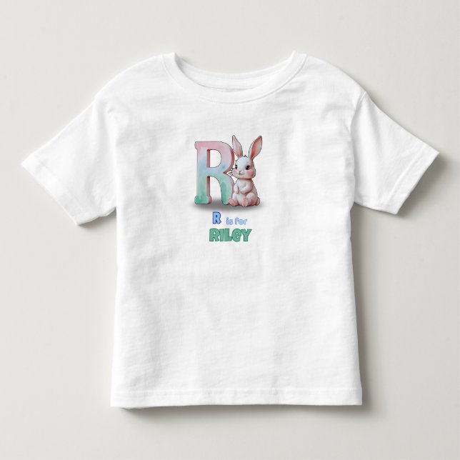 R is for Riley - Custom Toddler Name Tee (Front)