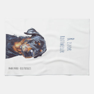 R is for Rottweiler Kitchen Towel