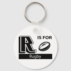 R Is For Rugby Keychain