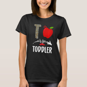 R Is For Toddler Team Alphabet Leopard Toddler Tea T-Shirt