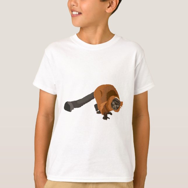 R is Red Ruffed Lemur T-Shirt (Front)