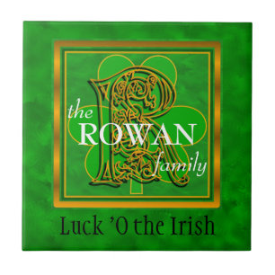 R "Luck of the Irish" Family Custom Monogram Tile