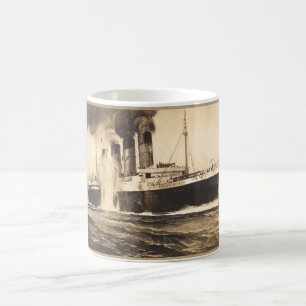 R.M.S. Lusitania Hit by Torpedos off Kinsale Head Coffee Mug