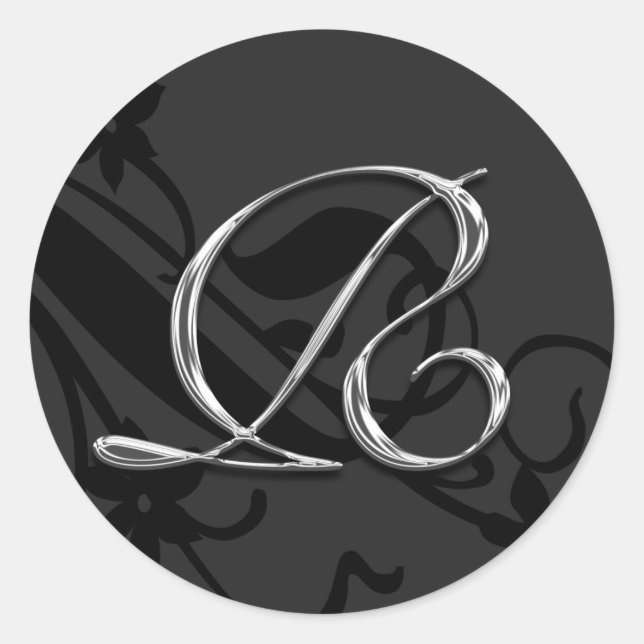 R Monogramme Mariage Enveloppe Sticker (Devant)