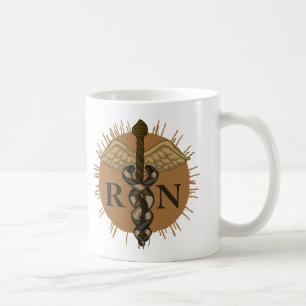 R.N. Nurse  caduceus mug