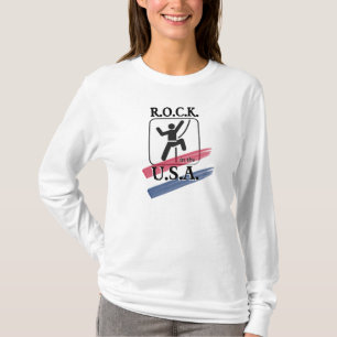 R.O.C.K. in the U.S.A. - Rock Climber Hoodie T-Shirt