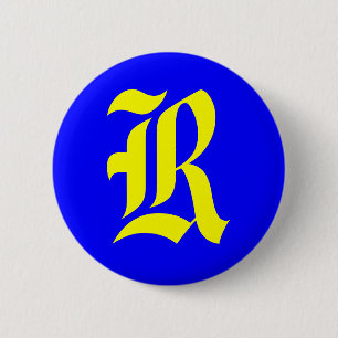 R - OLD ENGLISH 2 INCH ROUND BUTTON