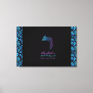 R Resh Hebrew Letter Bat Mitzvah Sign-In Board Canvas Print