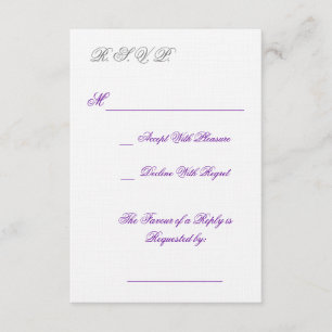 R.S.V.P. RSVP CARD