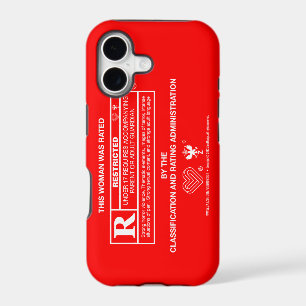 R-Sign : Woman - White on Red