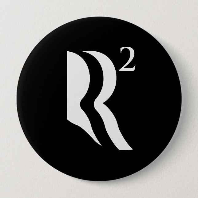 R SQUARED - ROMNEY RYAN 12 -.png 4 Inch Round Button (Front)