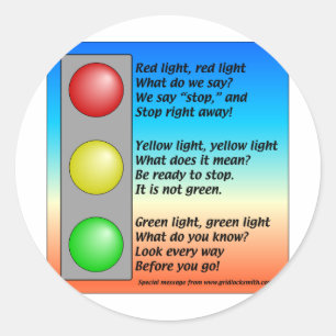 R-Y-G-lights Classic Round Sticker