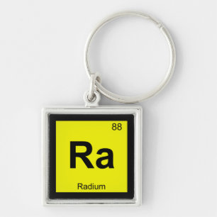 Ra - Radium Chemistry Periodic Table Symbol Keychain