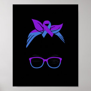 Ra Rheumatoid Arthritis Awareness Warrior Afro Bla Poster