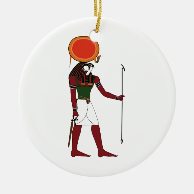 Ra the Ancient Egyptian God of the Sun and Kings Ceramic Ornament (Front)