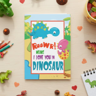 Raawr Some Loves You Dionsaur Father's Day Child Card