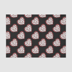 RAB cherries Leopard Print Heart Rockabilly Tissue Paper