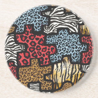RAB Rockabilly Animal Print Puzzle Coaster