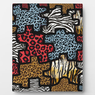 RAB Rockabilly Animal Print Puzzle Plaque